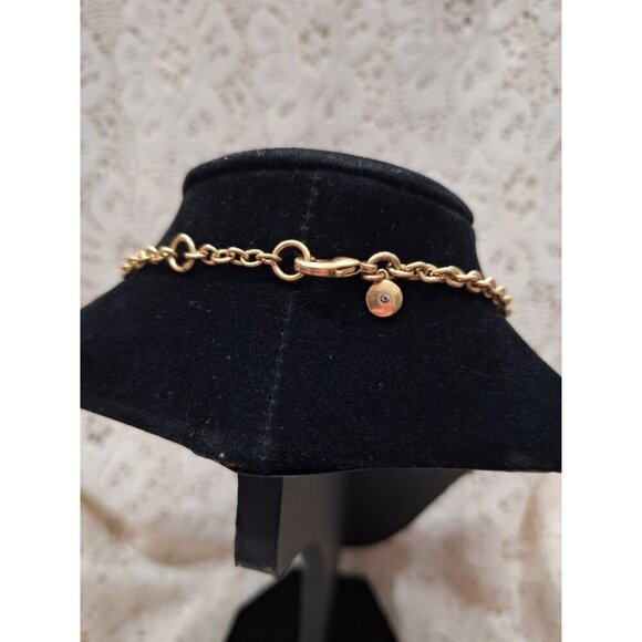 J. Crew Gold-Tone Floral Statement Necklace With Blue, Yellow & Clear Accents - Picture 6 of 6